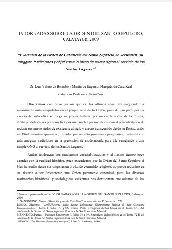 La Orden del Santo Sepulcro es o no una Orden de Caballería.jpg